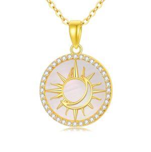 Sun and Moon Necklace-A