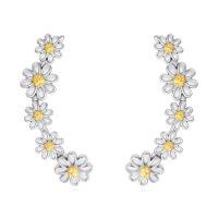 wholesale TOUPOP S925 Sterling Silver Ear Climbers Earrings For Women Silver Earrings For Women Hypoallergenic Crawler Earrings Gift For Her -style_name:5-Daisy Earrings