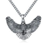 wholesale 925 Sterling Silver Lion/owl/eagle/wolf Necklace Pendant For Men Jewelry Christmas Gifts For Men -style_name:D001-Owl