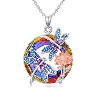 wholesale TOUPOP S925 Sterling Silver Animal Necklace Meaningful Gifts Crystal Jewelry For Women Mom Wife Her Girlfriend Daughter -style_name:Dragonfly