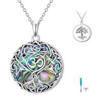 wholesale TOUPOP Urn Necklaces For Ashes 925 Sterling Silver Tree Of Life Ash Necklace Cremation Jewelry Urn Pendants For Women Memorial Gifts For Birthday Christmas Funeral -style_name:02-Urn