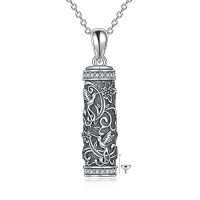 wholesale TOUPOP Tree Of Life Cremation Jewelry Urn Necklace For Ashes For Women Men 925 Sterling Silver Cylinder Urn Pendant Necklaces For Human Ashes Of Loved Ones Keepsake Memorial Gifts -style_name:2-Hummingbird