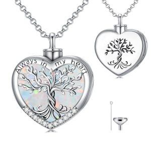 A-Heart Tree of Life-White Opal
