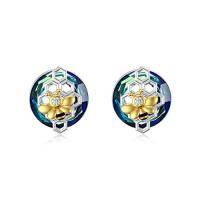 wholesale TOUPOP Trendy Dangle Earrings For Women 925 Sterling Silver Stud Earrings For Girls Crystal Jewelry Birthday Christmas Gifts For Mom Daughter Friend -color_name:Bee