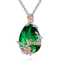 wholesale TOUPOP Best Gifts For Women 925 Sterling Silver Crystal Mom Daughter Grandma Necklace Birthday Gift Mom And Daughter Jewelry I Love You To The Moon And Back Necklace For Mom Wife Daughter Grandma Nana -color_name:A-Nana Necklace