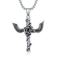 wholesale Stainless Steel Cross/dog Tag/skull/dragon Pendant Necklace Birthday Gifts For Men -style_name:cross Ⅱ