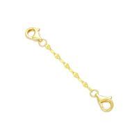 wholesale 14K Gold (Au585) Hypoallergenic Nickel-Free Polished Jewelry Extender Chain – 1in to 6in Lengths with Lobster Clasp-2inch