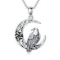 wholesale Owl/raven Necklace 925 Sterling Silver Owl/raven Pendant Crystal Jewelry Christmas Birthday Gifts For Women -style_name:5-Raven Necklace