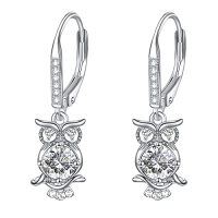 wholesale TOUPOP S925 Sterling Silver Owl Stud Earrings For Women - July Birthstone Jewelry Gifts For Daughter Granddaughter -color_name:B-04