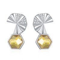 wholesale TOUPOP Sterling Silver 5a Cubic Zirconia Stud Earrings For Women Anniversary Birthday Jewelry Gifts For Mom Wife Girlfriend Sister -style_name:Geometric Hexagon