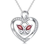 wholesale TOUPOP Women's Butterfly Necklace 925 Sterling Silver Pendant Necklace Gifts For Wife Girlfriend Anniversary Birthday -style_name:02-Butterfly