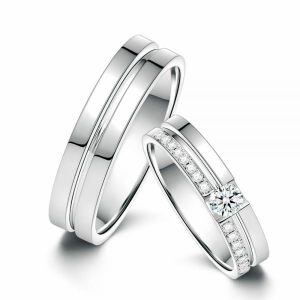 I Moissanite Wedding Ring Set