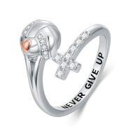 wholesale TOUPOP Christmas Birthday Gifts For Sports Fans Football/baseball/basketball/volleyball Rings Game Day Jewelry Accessories For Women -style_name:Volleyball Ring