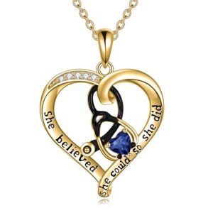 09 Sept-Sapphire-Yellow Gold Plated
