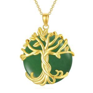 1A-Tree of Life-Gold-Green Jade
