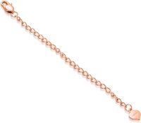wholesale 14K Gold (Au585) & Hypoallergenic Nickel-Free Cable Chain Extender 3 with Slobster Clasp, Dainty Jewelry Gift for Women-Style -1-Rose