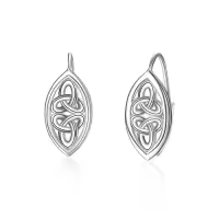 TOUPOP Sterling Silver Filigree Dangle Drop Earrings Jewelry Birthday Christmas Gifts For Women-style_name:01-Leverback-Celtic
