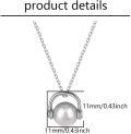 wholesale 925 Sterling Silver Headphones Pearl Pendant Necklaces for Women Girls  Anniversary Birthday Present-0-1