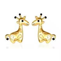 TOUPOP Sterling Silver Moonstone Earrings For Women Drop Stud Animal Jewelry Gifts-style_name:A-Giraffe
