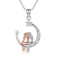 wholesale TOUPOP Sister Christmas Gifts From Sister/brother 925 Sterling Silver Sibling Sisters Neckalce Always My Sisters Forever My Friend Jewelry Birthday Anniversary Graduation Gift -style_name:1-Gifts for Sister from Brother Moon Pendant