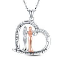 wholesale Sister Christmas Gifts From Sister 925 Sterling Silver Sisters Necklace Friendship Pendant Jewelry Birthday Christmas Gifts For Women Best Friend -style_name:10-Sister Necklace
