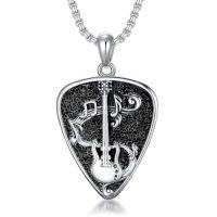 wholesale Guitar Necklace S925 Sterling Silver Sport Pendant Necklace Music Necklaces Jewelry Gifts For Guitar Basketball Lovers Women Father's Day Gifts For Dad Husband Men Father Son Christmas Anniversary Graduation -style_name:B- Guitar