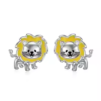 TOUPOP Sterling Silver Moonstone Earrings For Women Drop Stud Animal Jewelry Gifts-style_name:E-Lion
