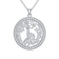 wholesale TOUPOP Christmas Gifts For Mom, Mothers And Daughter/son Necklace, 925 Sterling Silver Tree Of Life Crystal Jewelry Birthday Gifts For Women Mother Grandma Wife -color_name:I-Mother and 2 Child-Cubic Zirconia