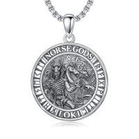 wholesale Viking Necklace 925 Sterling Silver Norse Jewelry For Fathers Day Anniversary Birthday Gifts Christmas Gifts For Men -style_name:D02-Viking Loki