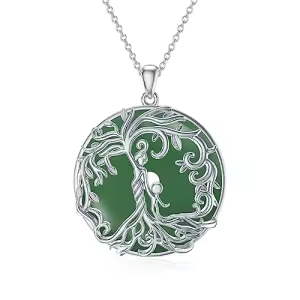 2B-Mother 1 Children-White Gold-Green Jade