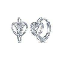 wholesale TOUPOP Celtic Earrings For Women 925 Sterling Silver Triangle Celtic Knot Huggie Hoop Earrings Irish Jewelry Gifts For Women Daughter Her Wife Mom Anniversary Birthday Christmas -style_name:Celtic Love Knot Earrings-2