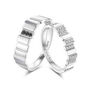E Wedding Ring Set