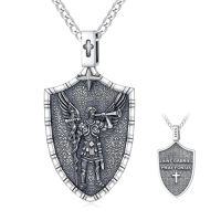 wholesale TOUPOP Christmas Gifts For Men 925 Sterling Silver Saint Amulet Necklace For Men Women Protection Medal Pendant Religious Necklace Catholic Jewelry Birthday Gifts For Father Son Husband Grandfather Police -style_name:T01-St Gabrie