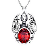 wholesale Hallowmas Jewlery Gifts Sterling Silver Witches Knot/bat Necklace For Women -style_name:Bat Necklace