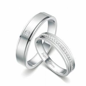 G Moissanite Wedding Ring Set