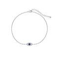 wholesale 925 Sterling Silver Eye Bracelet With Blue Gemstone And Crystal Details-0-0