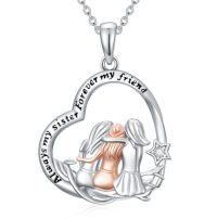 wholesale Sister Christmas Gifts From Sister 925 Sterling Silver Sisters Necklace Friendship Pendant Jewelry Birthday Christmas Gifts For Women Best Friend -style_name:4-Sister Necklace