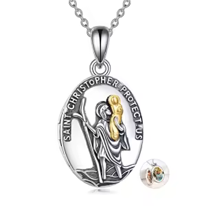 Saint Christopher Locket Necklace