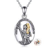 wholesale Pokimi St Necklace For Women Men St Necklace For Women Men Saint Michael/benedict/christopher Protect Us Necklaces 925 Sterling Silver Guardian Necklace For Women Men Wife Mom Grandma -color_name:Saint Christopher Locket Necklace