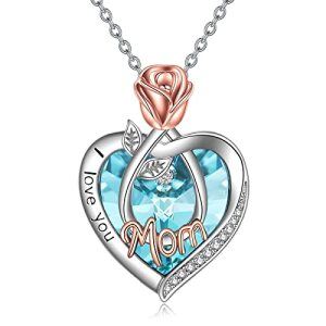 03 Mar-Mom Necklace with Heart Crystal