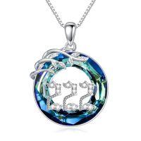 wholesale TOUPOP Angel Number Necklace For Women White Gold Plated 925 Sterling Silve Numerology Jewelry With Crystal Birthday Christmas Wedding Gifts For Mom Wife Girlfriend Sister Friend -style_name:222