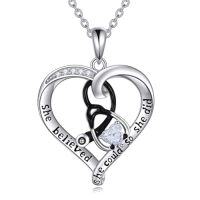 wholesale TOUPOP Christmas Gifts For Nurses Birthstone Stethoscope Necklace Sterling Silver Nurse Gifts For Women Birthday Graduation Gift For Nurse Doctor Medical Student -style_name:04 Apr-Diamond