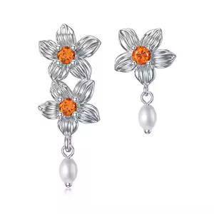 Asymmetric Earrings-Flower