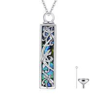 wholesale Urn Necklaces For Ashes 925 Sterling Silver Abalone Shell Cremation Jewelry For Ashes Keepsake Locket Pendant For Women Human For Ash For Loved Ones -style_name:dragonfly