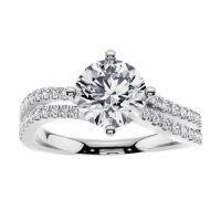 wholesale TOUPOP Personalized Moissanite Engagement Ring D Color Lab Created Diamond Ring 925 Sterling Silver/10k/14k/18k Solid Gold Moissanite Wedding Promise Anniversary Ring For Women Gift For Christmas -style_name:C Moissanite