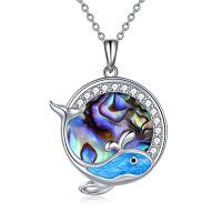 wholesale TOUPOP Necklace For Women S925 Sterling Silver Pendant Necklaces Jewelry Gifts For Women Her Wife Mom Daughter Birthday Anniversary Christmas Gifts -style_name:Whale Necklace