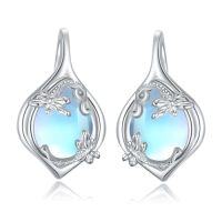 wholesale TOUPOPtree Of Life/cat/dragonfly/infinity Dangle Earrings For Women Sterling Silver Moonstone Leverback Earrings Gifts For Women Birthday -style_name:3-Dragonfly