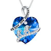 wholesale TOUPOP Chritmas Gifts For Mom Mama Bear & Elephant Necklaces For Women 1/2/3 Cubs Calfs Sterling Silver Birthday Gifts For Mom Grandma Daughter Son Family Necklace -style_name:Mom Elephant - 1 Calf