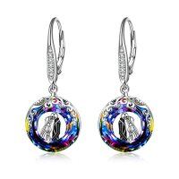 wholesale TOUPOP Nightmare Earring Jack Skellington Earrings Sterling Silver Crystal Jack And Sally Zero Earrings Jack Skellington Jewelry For Women Jack And Sally Drop Earring Skull Earrings Nightmare Earring Circle Crystal Gifts For Women Wife Girlfriend Daughter -color_name:Jack Skellington and Sall-Volcano