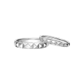 TOUPOP 10k/14k/18k Gold/925 Silver Moissanite Customized Couples Wedding Rings Set-0-1